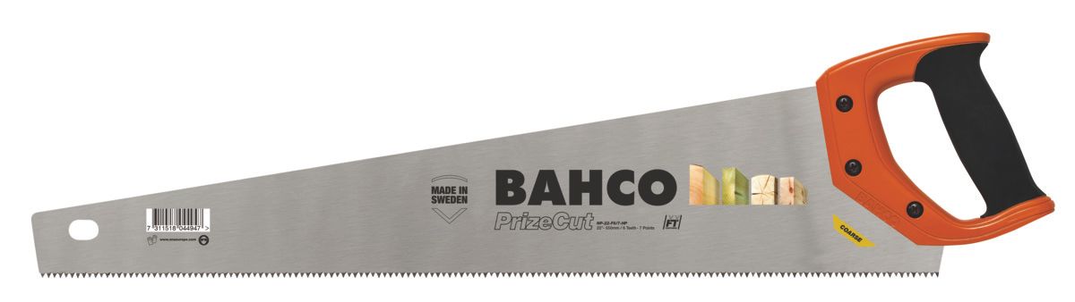 Bahco PrizeCut™ handzaag | voor grof en middelgrof houten materiaal | 'fleem'-vertanding | 7 TPI | 22" | 550 mm - NP-22-F7/8-HP