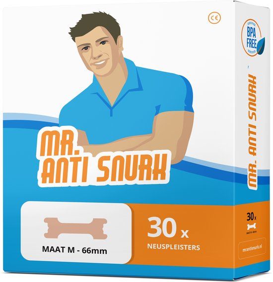 Mr. Anti Snurk™ Neuspleisters - 30 stuks - Maat M