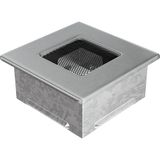 Kratki Ventilatierooster voor inbouw in muren of open haarden, gepoedercoat roestvrij staal, licht, 8,6 x 8,6 x 4,5 cm, gepolijst