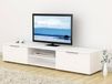 MATRIX Meuble TV-HiFi 2 tiroirs blanc brillant
