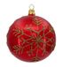Ornex Kerstboomversiering set (Ø 8 cm) van mondgeblazen en handbeschilderd glas voor kerstboom rood goud 6 ballen Ø 8 cm 6 stuks