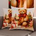 PETTI Artigiani Italiani - Paar kussenslopen 40 x 40 cm van microvezel, kerstdecoratie, voor slaapkamer, bank, woonkamer, set van 2 kussenslopen, kussensloop Xmas 3