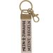 GRUSS & CO Sleutelhanger canvas motief regels | Hanger van donker canvas met motief Mein Zuhause - Meine Regeln, met karabijnhaak | 48404, beige, 16 cm, Motief "Mijn huis"