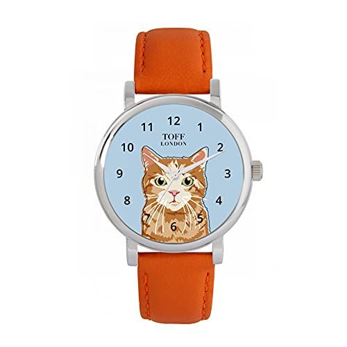 Toff London Ginger Tabby Cat-horloge