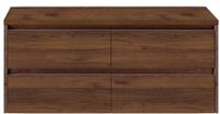 BES LED Dante Badmeubelset 120 cm - 4 Laden Walnoot - Wastafelbovenblad