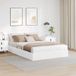 Maison Exclusive Lit coffre exclusif, blanc, 153 x 203 cm, revêtement en similicuir