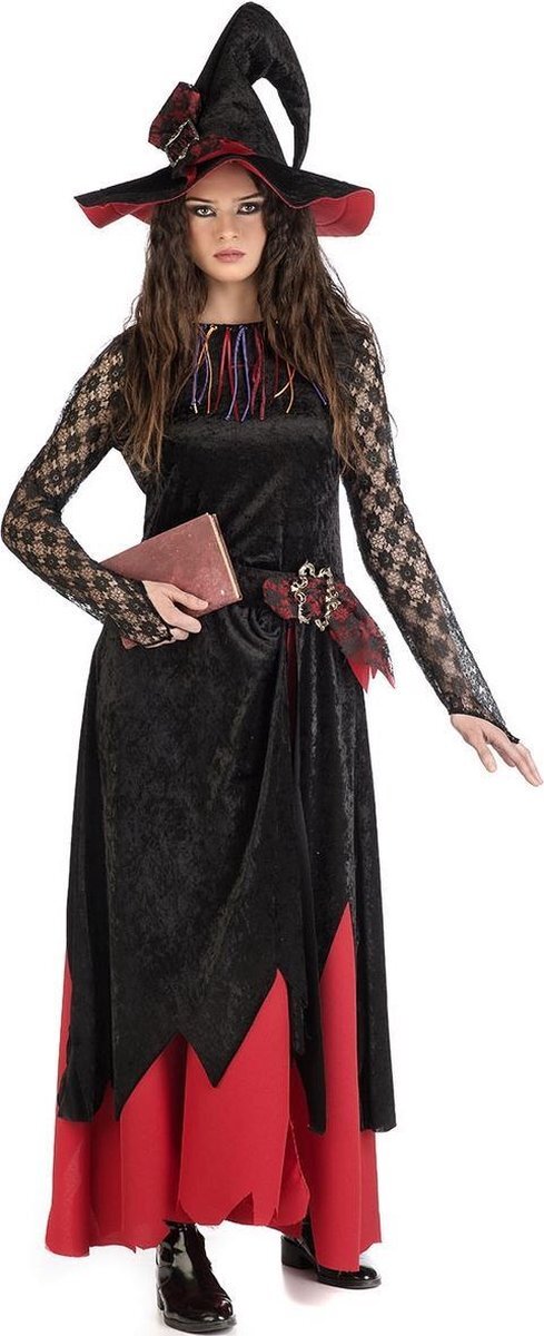 Limit Heks & Spider Lady & Voodoo & Duistere Religie Kostuum | Verschrikkelijk Gemene Slechte Heks | Vrouw | Maat 42 | Halloween | Verkleedkleding