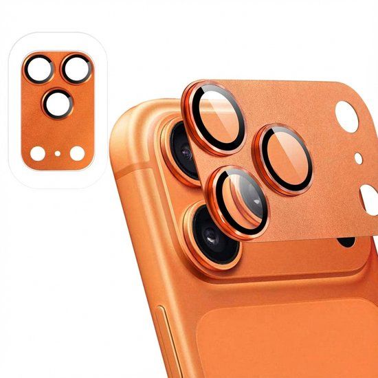 imoshion Camera Lens Protector - Geschikt voor Apple iPhone 17 Pro - 2 Pack - Cosmic Orange