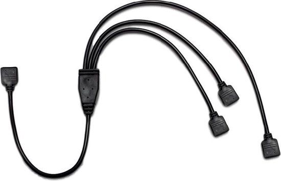 Inter-Tech 88885466 4pin RGB 3x 4pin RGB Zwart
