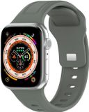By Qubix - Square siliconen band - Grijsgroen - Geschikt voor Apple Watch 44mm / 45mm / 46mm / 49mm