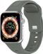 By Qubix - Square siliconen band - Grijsgroen - Geschikt voor Apple Watch 44mm / 45mm / 46mm / 49mm