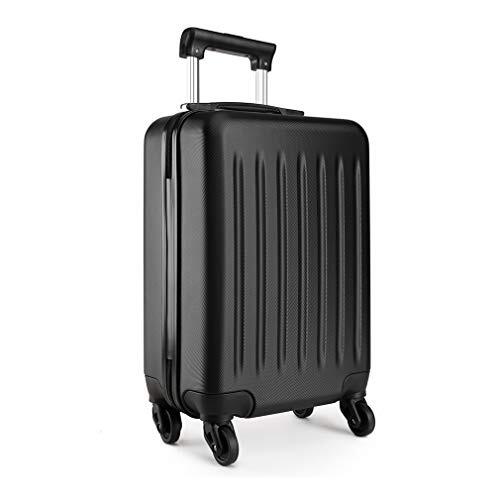 Kono 19 Inch Harde Shell Hand Bagage Koffers met 4 Spinner Wielen Lichtgewicht Cabine Carry-on Kleine Travel Trolley Case(19", Zwart)