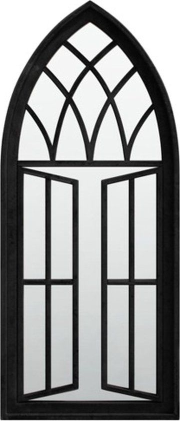 vidaXL Tuinspiegel 70x30 cm ijzer zwart