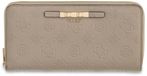GUESS Carmella SLG Large Zip Around Wallet Bone Logo crème