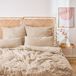 Blumtal Housse de couette mousseline 135 x 200 cm - Housse de couette certifiée OEKO-TEX - Mousseline Coton - Linge de lit 135 x 200 + taie d'oreiller 80 x 80 - Housse de couette d'été - Taupe