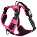 Bobby Rando Walk Hondenharnas, middelgroot, klein, van nylon, veilig, comfortabel, reflecterend, verstelbaar, fuchsia, M/40-63 x 2 cm