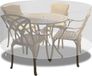 Merkloos Transparante ronde terrastafelhoes waterdicht - tuinmeubelset hoezen rond voor terrastafel en stoelen set - extra groot 250 x 90 cm