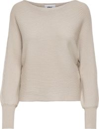 ONLY ONLADALINE L/S SHORT PULLO KNT NOOS Women's Sweater - Size XL - Pumice Stone