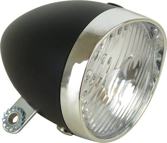 Dresco Koplamp Fiets Classic Zwart - Fietsverlichting - Classic - 3 LEDs - Zwart