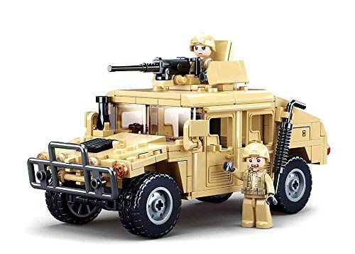 Gepantserd Sluban Gepantserd voertuig (265 delen) [M38-B0837], speelset, klembouwstenen, soldaten, met speelfiguur, leger, meerkleurig, Sluban klembouwstenen SL95707, voor kinderen vanaf 4 jaar
