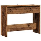 vidaXL Wandtafel 100x35x76,5 cm bewerkt hout oud houtkleurig