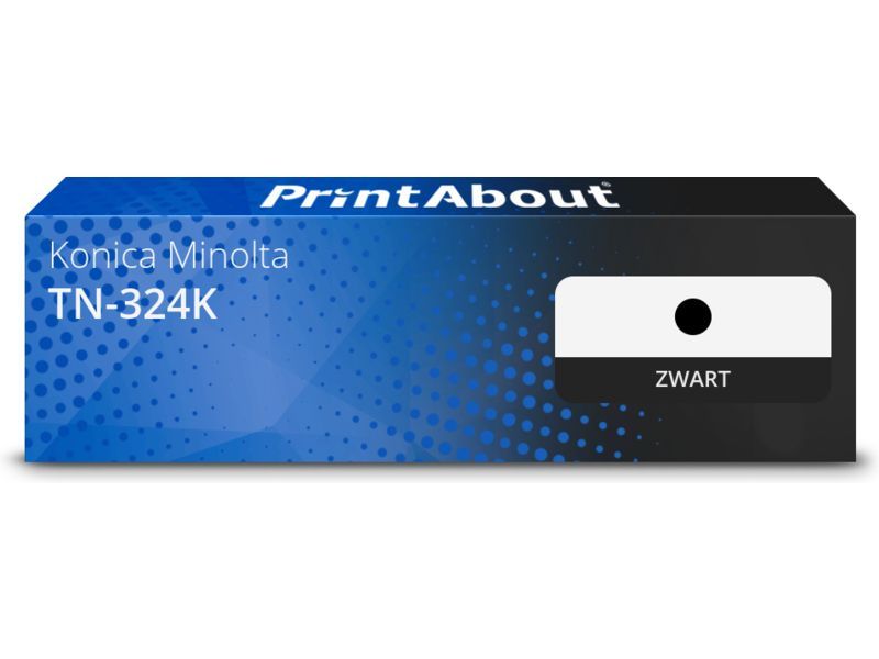 PrintAbout Toner TN-324K (A8DA150) Zwart Normale capaciteit geschikt voor Konica Minolta