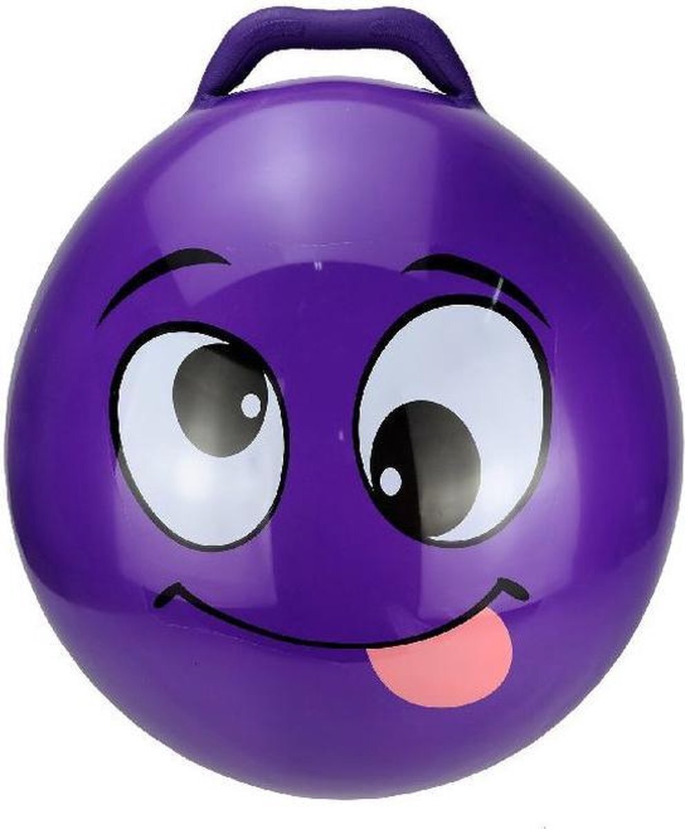 My Skippy Buddy Skippybal smiley voor kinderen paars 55 cm - Zomer buiten speelgoed