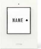 m-e modern-electronics 41430 Belknop Verlicht, Met naambord Wit