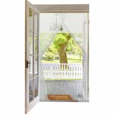 Luance Vliegen/insecten deur hor/vliegengordijn - wit - 75 x 220 cm (2 stuks)