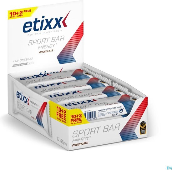 Etixx Energy sport bar chocolade 12 X 40 G