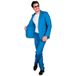 Widmann - Kostuum Mr. Azure, lichtblauw pak, jas en broek, showman, disco fever, casino themafeest