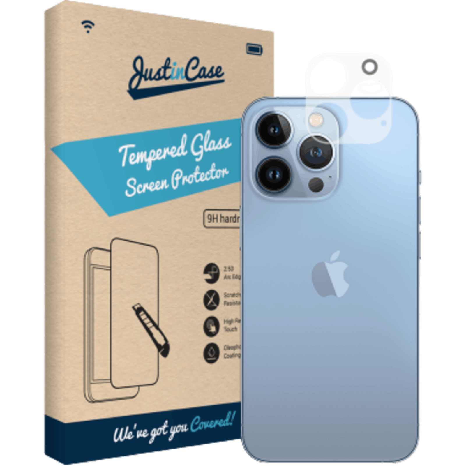 Just in Case iPhone 14 Pro Gehard Glazen Camera Protector