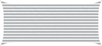 vidaXL Zonneschaduw Lichtgrijs en wit 2 x 4,5 m Polyester Oxford