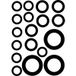 Sticker Mural Kit 18 Ronds Noir