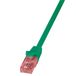 LogiLink 0.25m Cat6 U/UTP Netwerkkabel Groen
