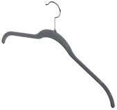 Domopak ® Kleerhangers, antislip, duurzaam, voor kleding, mantels, kleding, grijs, 4 stuks