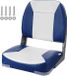 VEVOR Bootstoel, 18,9" Bootstoel met Lage Rug, Opvouwbare Bootstoel met Verdikte Sponsvulling en Scharnier, Neerklapbare Bootkapiteinstoel voor Vissersboot, Toerboot, S