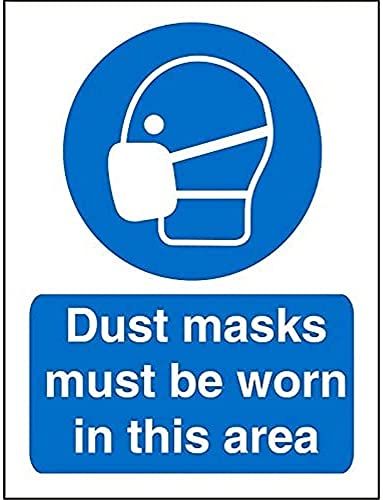 Seco Stofmaskers moeten op dit gebiedteken, 200mm x 300mm - 1mm Semi Stijf Plastic