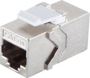 S-Impuls STP CAT6a 10 Gigabit Keystone module RJ45 - RJ45 / gegoten zink
