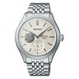 Seiko Presage Heren Automatisch Staal Zilverkleurig Wit 100M WR