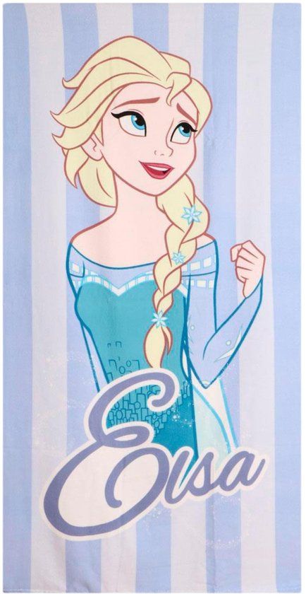 Microvezel Frozen Strandhanddoek Licht Blauw 70 x 140 cm Polyester