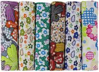 aufodara UOOOM 6 stuks 50 x 50 cm Patchwork Stoffen Katoenen Doek DIY Handgemaakte Naai-Quiltstof Diverse Ontwerpen (U-B901)