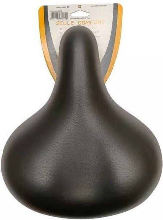 Selle Comfort Classic Retro Zadel - 27 x 24,4 cm - Unisex - Gel - Zwart