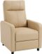 Homcom Fauteuil relax, cuir synthétique, beige