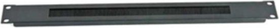 BigBuy 2LAN Borstelpaneel voor Rek Rack 2LAN ARAPCMC01 19" zwart