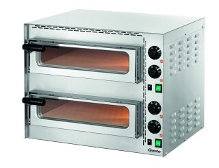 Bartscher Mini Pizzaoven | 2x1 Pizza Ø35cm | Temperatuur Instelbaar tot 400 C | 570x550x H 475mm