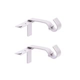 Kenney Fast Fit 5/8" Gordijnroede Beugels, Geborsteld Nikkel, 2 Stuks
