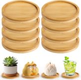 Onderzetters Bol Verpakking van 8 houten kaarsenonderzetters, ronde onderzetters van 9,5 cm, natuurlijke kaarsenonderzetter, kaarsenbord, houten onderzetter voor drankjes, theekopjes, glazen, kaarsen