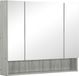 Merkloos Badkamerwandkast - Grijs - 3 Spiegeldelen - Verstelbaar - Plankencompartiment