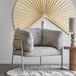 Bloomingville - Fauteuil rembourré Karel - Gris - Fer peint par poudrage